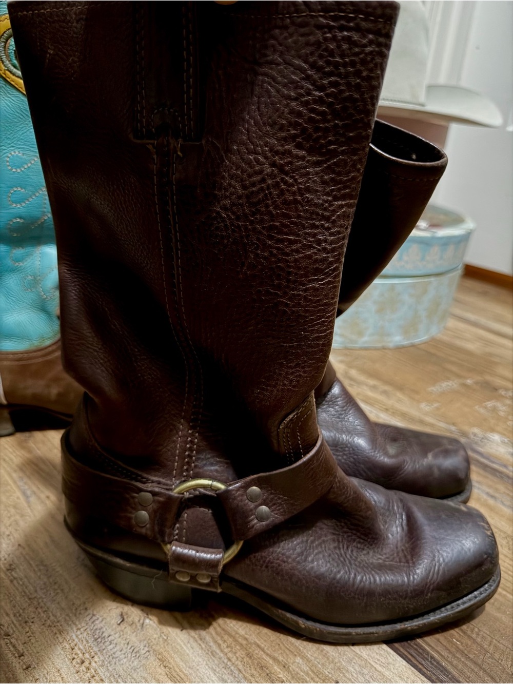 Frye Leather Combat Boots